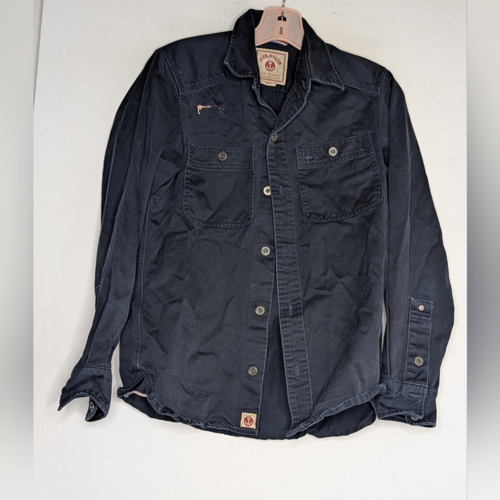 Iron & Resin Men's Dark Navy Workshirt with Chest Pockets